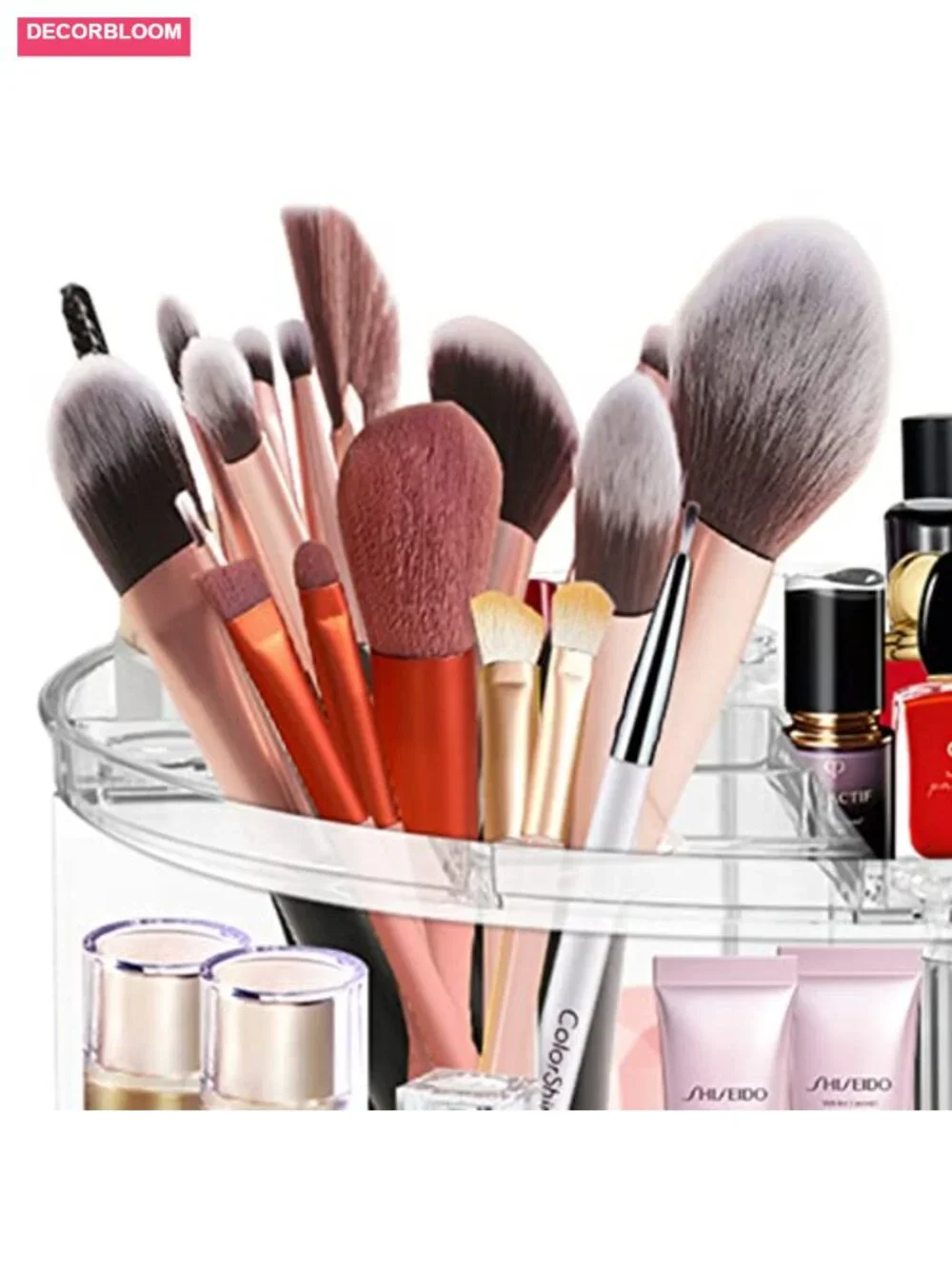 360 Acrylic Rotation Makeup Organizer, Large Capacity, Easy Access, Sturdy